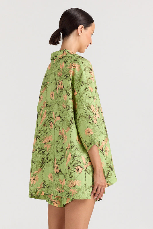 Tropico 100% Linen Over Shirt - Margarita