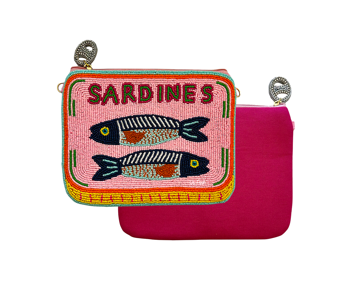 Lily Posh Sardines Mini Clutch Crossbody Beaded Bag