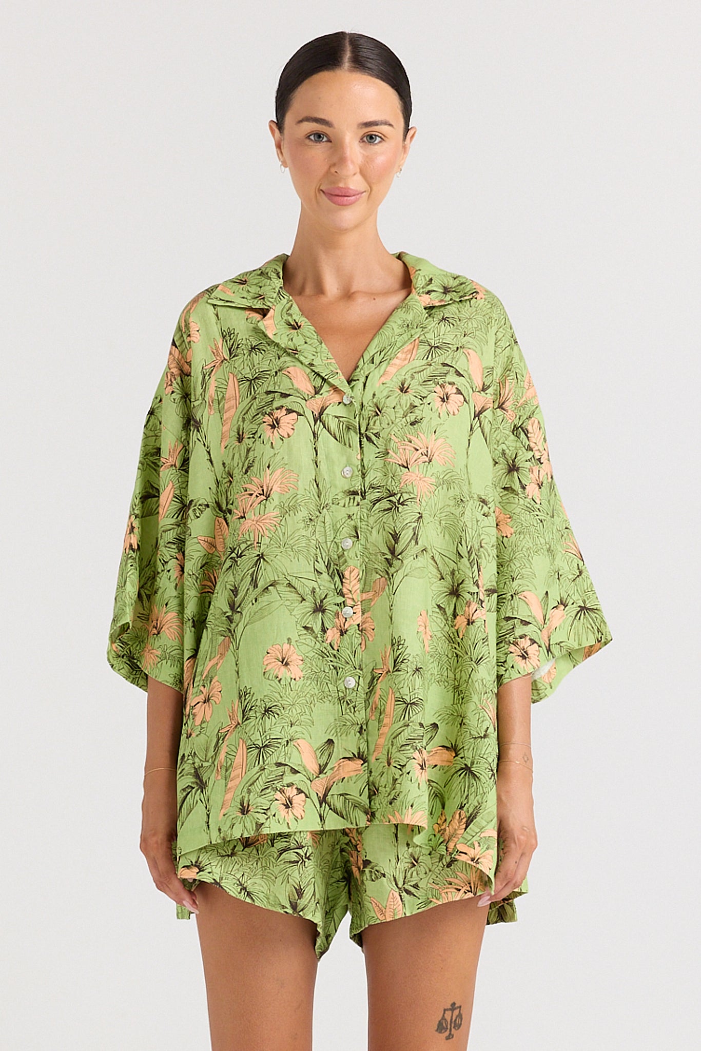 Tropico 100% Linen Over Shirt - Margarita