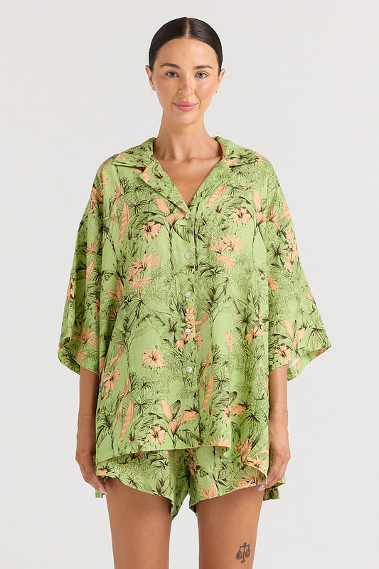 Tropico 100% Linen Over Shirt - Margarita