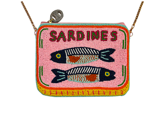Lily Posh Sardines Mini Clutch Crossbody Beaded Bag