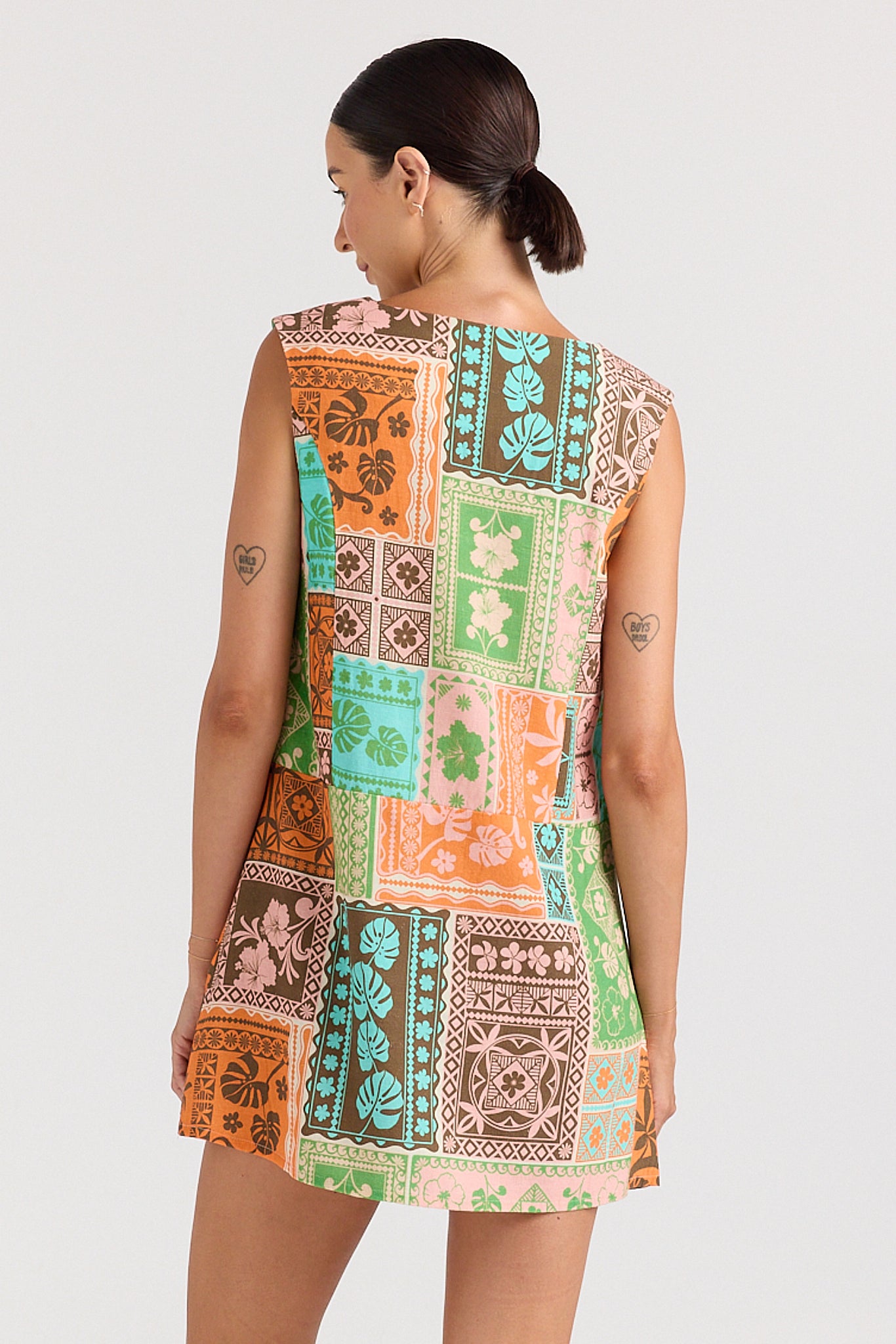 Ibisco V Button Up Dress - Sunset